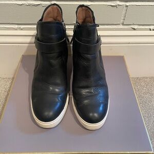 Linea Paolo Freshton leather Wedge High Top sneaker. Size 8 Sporty Street Chic